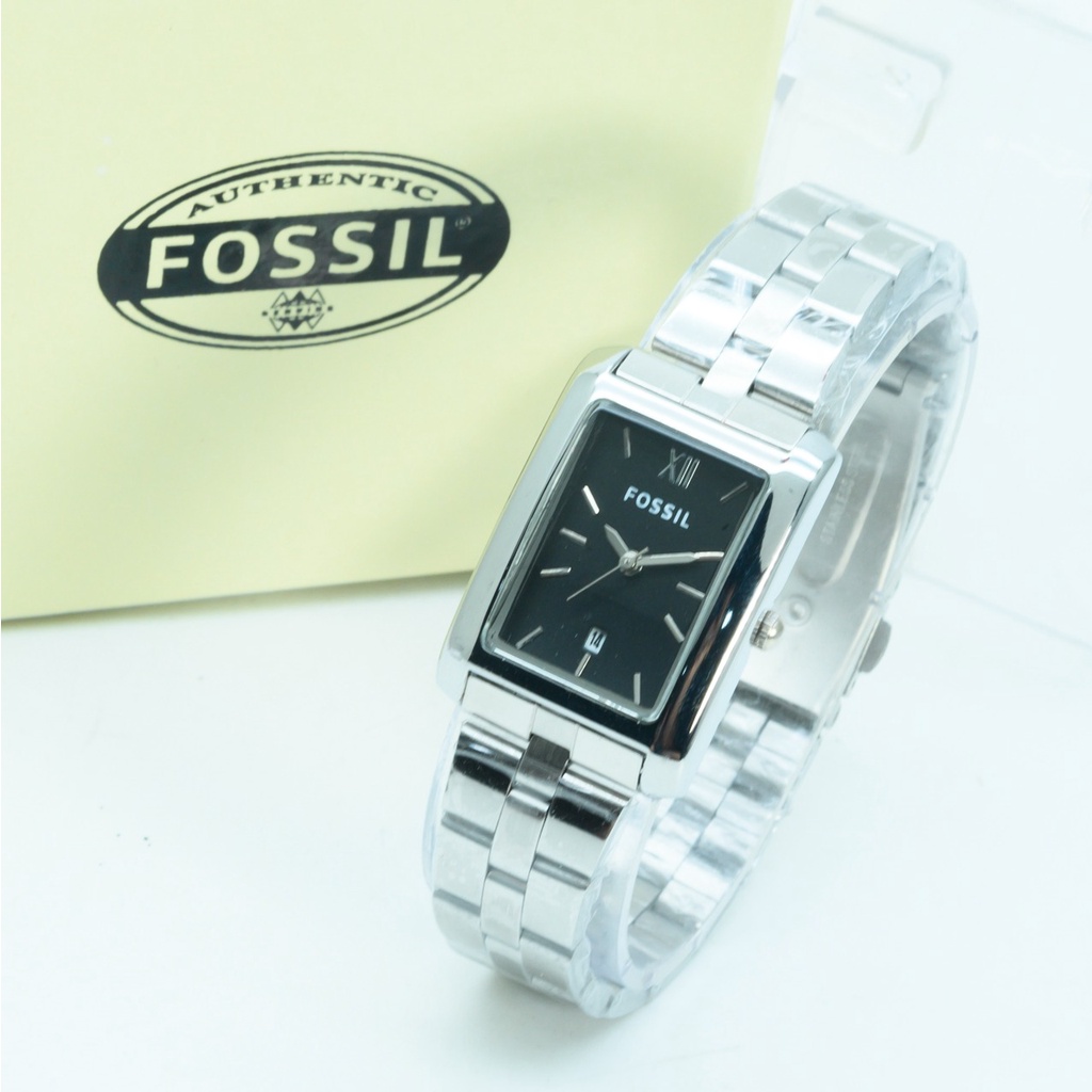 Jam Tangan Wanita Fashion H3904B Tali Rantai Case Segi Tanggal Aktif Free Box Exclusive &amp; Baterai