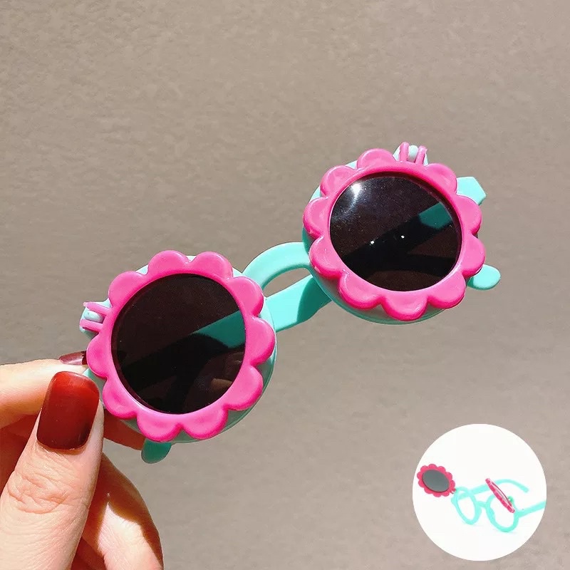 Kacamata Anak Gaya Fashion Sunglasses Baby Bayi Balita Kids Laki Laki Cowok Perempuan Cewek OOTD Fashion Anak Aksesoris Anak Kacamata Bunga Matahari