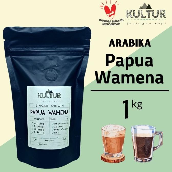 

COFFEE BEAN BIJI KOPI ARABIKA PAPUA WAMENA 1 KG