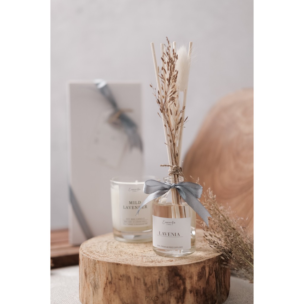 Reed Diffuser Premium 50ml & Scented Candle by Euscentia.Living - SIGNATURE GIFT SET for HIM-2