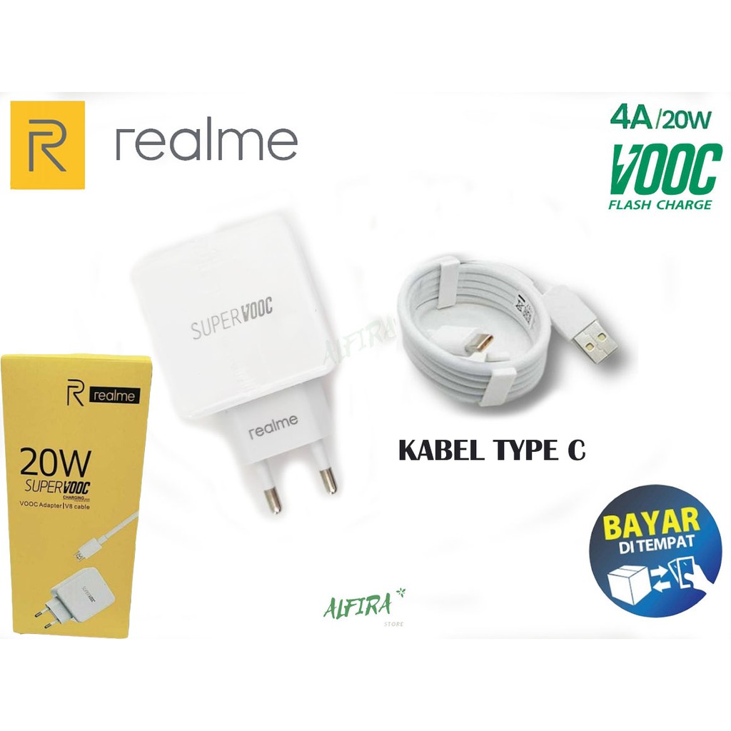 Jual CHARGER REALME 20W VOOC Charger Realme 5 Pro Realme X Realme XT
