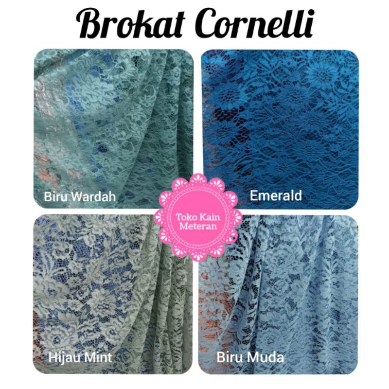 KAIN BROKAT CORD CORNELLI SERAGAM/ BRUKAT FATMAWATI