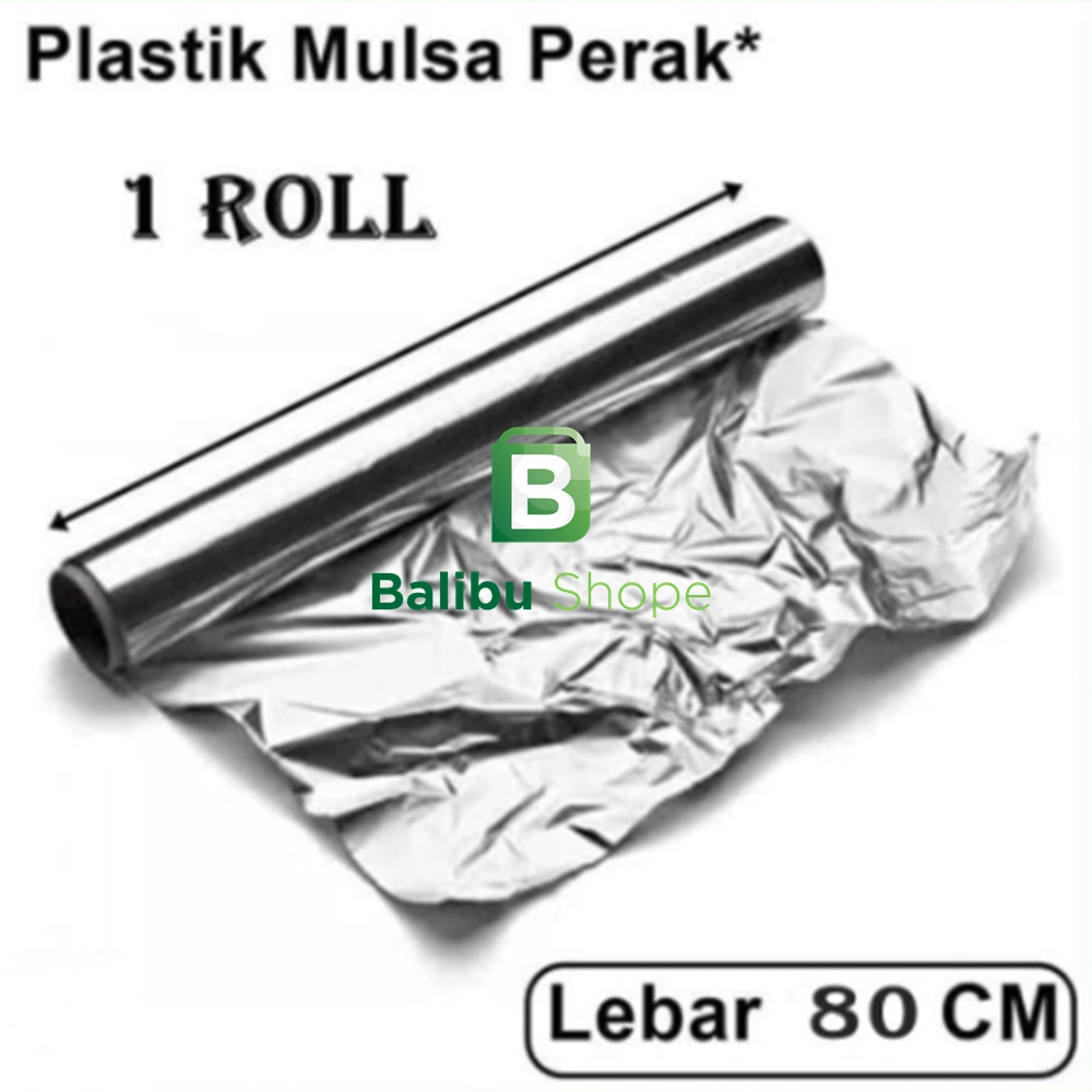 Plastik Mulsa Perak 1 Roll Mulsa Grenjeng Lebar 80 Cm
