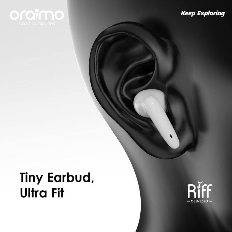 Oraimo OEB-E02D Riff TWS Bluetooth Earphone v5.0 Wireless Handsfree Headset - Garansi 1 Tahun