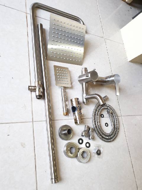 Shower tiang set coulomn stainless SUS304 panas dingin