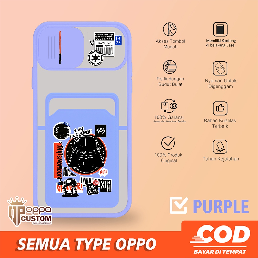 OPPA Soft Case Aero Slide Card Terbaru OPPO A1K A54 A15 A15S A16 - Casing Aero Slide Card Terbaru OP