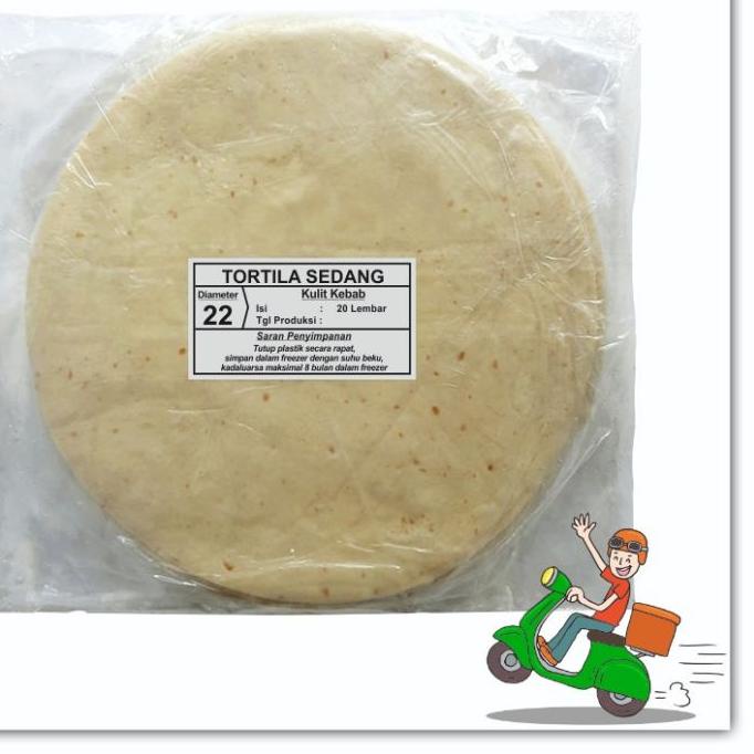 

FLASH SALE Kulit kebab sedang TS tortila kebab medium diameter 22 cm isi 20 gas !!