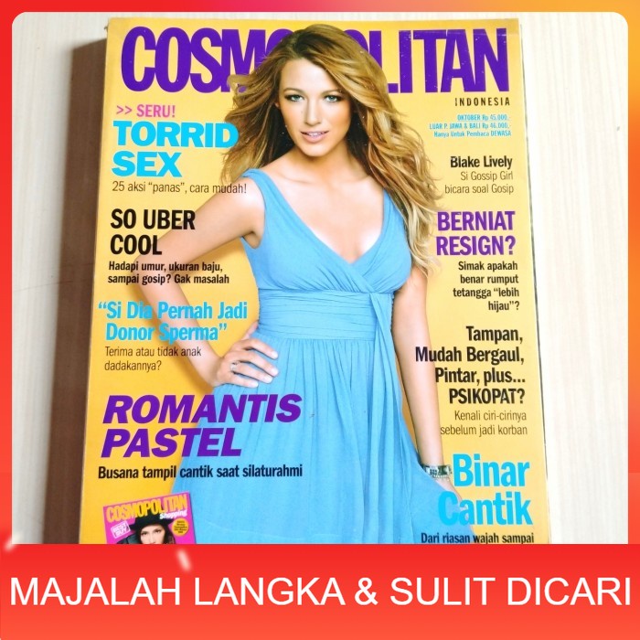 Majalah COSMOPOLITAN Okt 2008 BLAKE LIVELY Langka