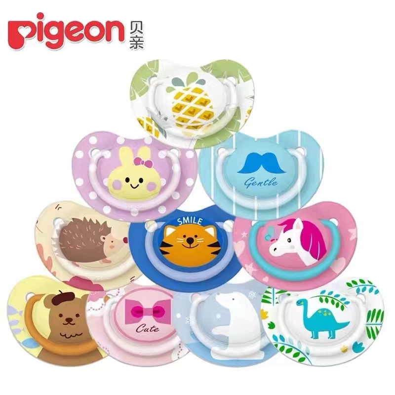 Pigeon Fun Friends Dot Empeng Ortodontik Silikon Ultra Lembut Untuk Bayi Newborn