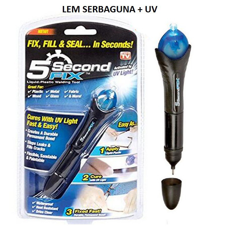 

LEM 5 Second Fix Lem Serbaguna Ajaib Sinar UV Magic Super Glue Power Tool