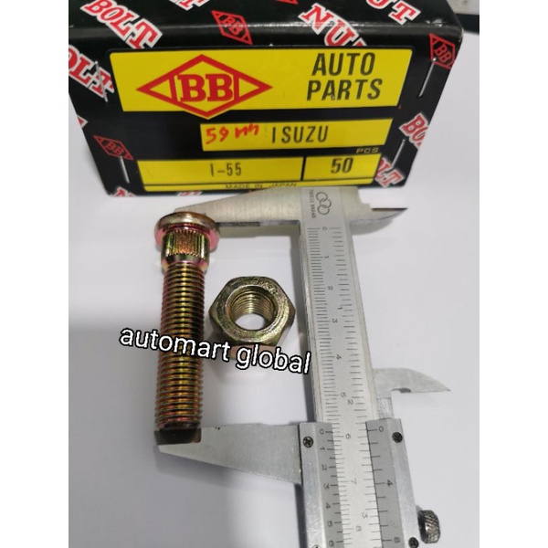 Baut roda isuzu panther 59mm kunci 21mm asli japan