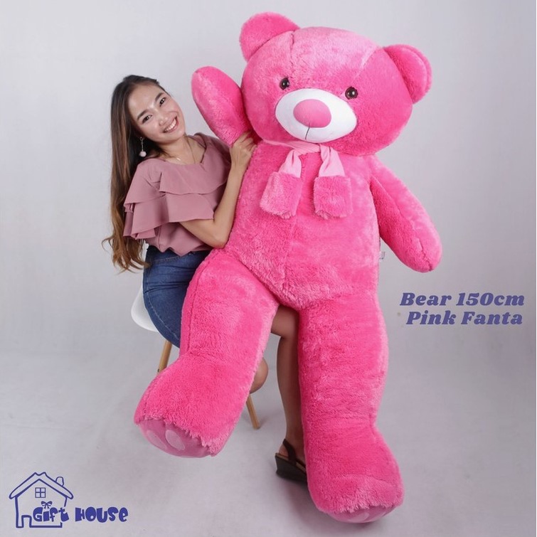 Boneka Teddy Bear FLUFFY SYAL SUPER JUMBO 1,5 METER Boneka Beruang Besar Cocok Buat Kado Ulang Tahun Pasangan
