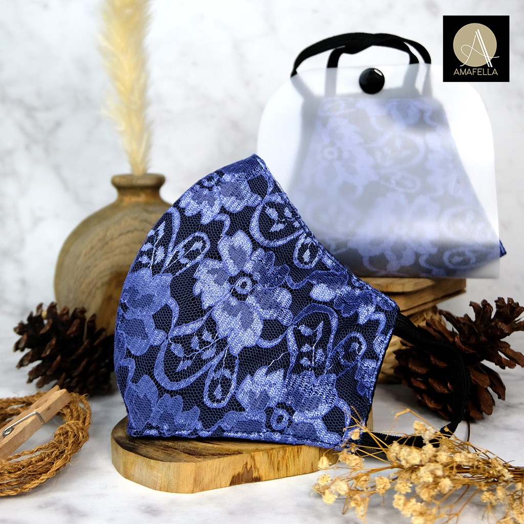 Masker Kain Brukat / Brokat Amafella Texworld - Lazuli