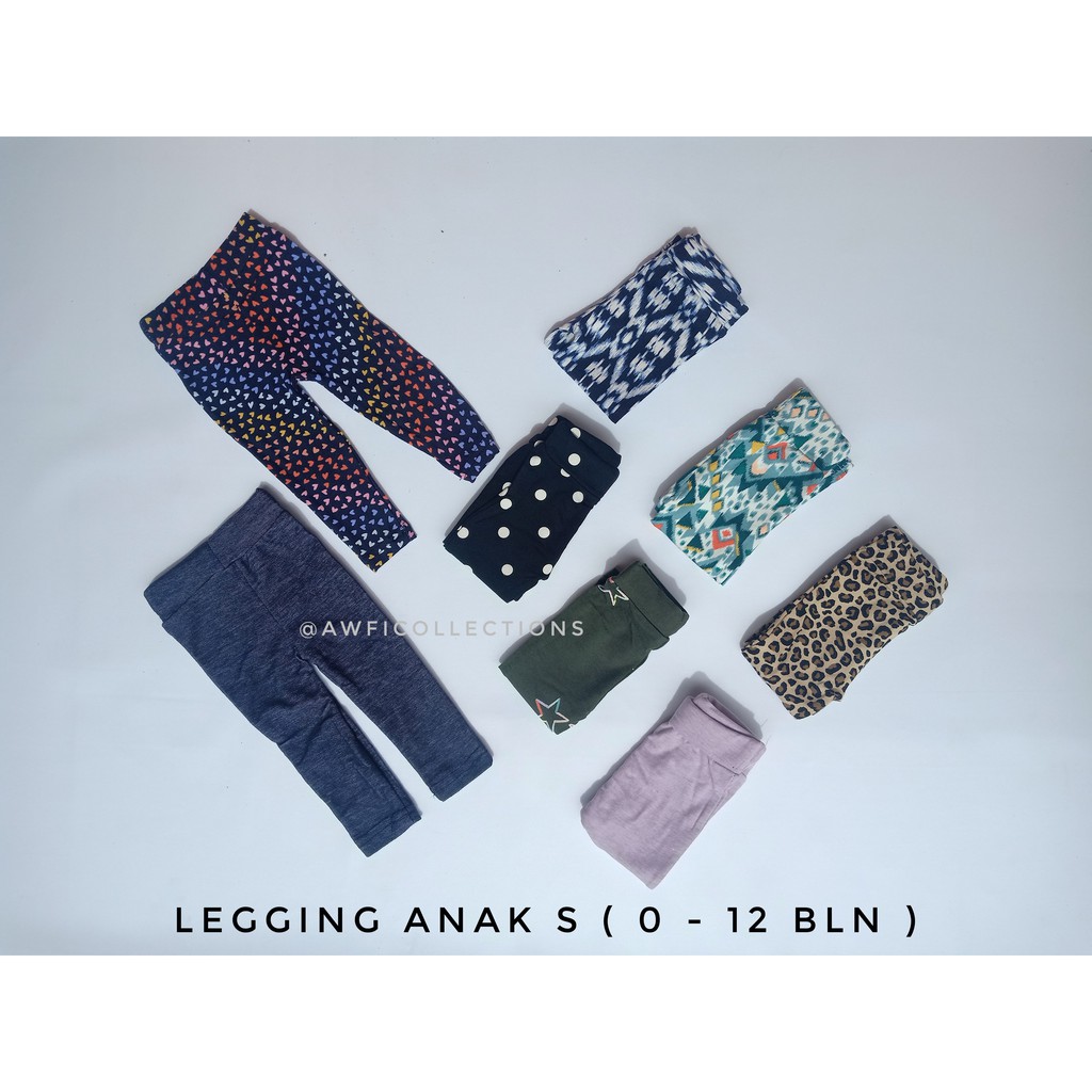  GROSIR  Celana  Legging  Anak Ukuran S Usia Bayi  1 Tahun 