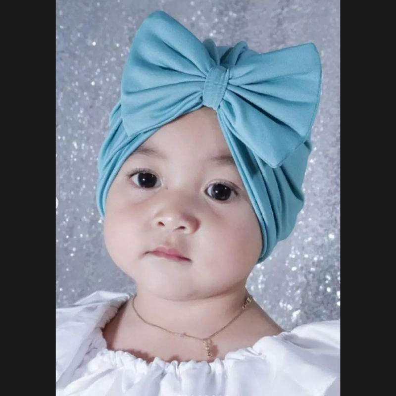 Turban Pita Anak Bayi Perempuan Usia 0-3 Tahun | Ciput Baby New Born | Bandana Baby Girl Newborn Import Premium Lucu