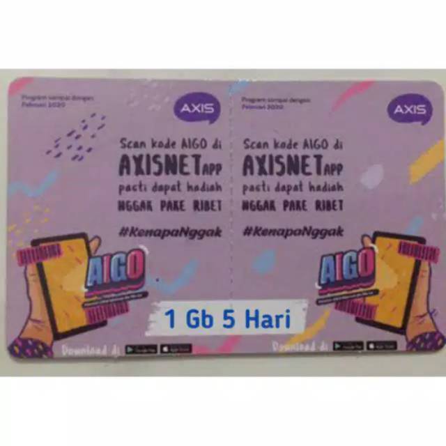 Voucher aigo mini 1,5GB 5 hari
