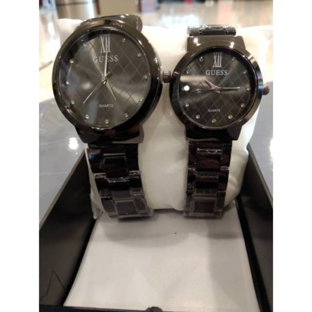 Jam Tangan Merek Guess Model Rante Hitam Capple