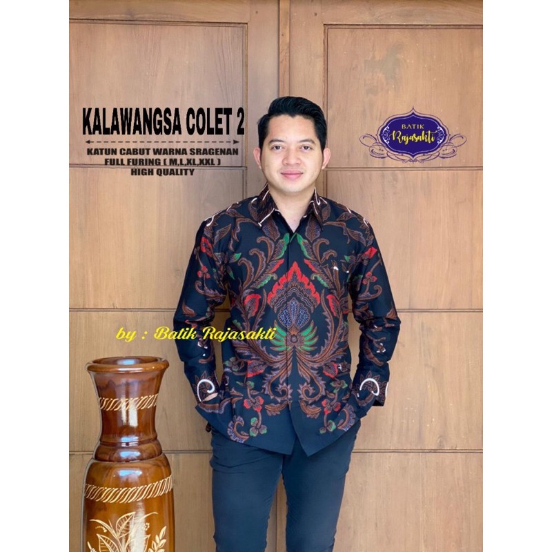 BATIK PRIA KALAWANGSA COLET 2 LAPIS FURING KATUN HALUS SRAGENAN SIZE M-XXL HIGH QUALITY