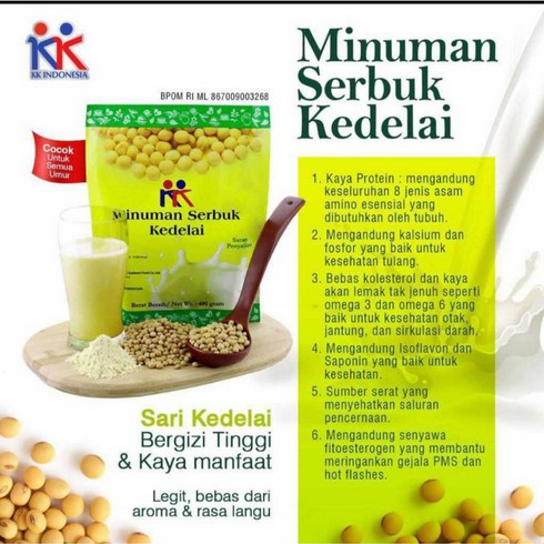 

(450gr) KK Minuman Serbuk Kedelai/ Susu Soya / Susu Kedelai KK Indonesia