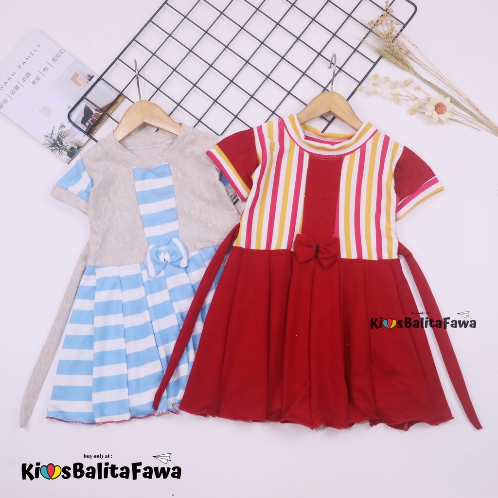 Dress Mikhayla size Bayi - 2 Tahun / Dres Anak Perempuan Baju Import Gaun Motif Murah babycinnamon