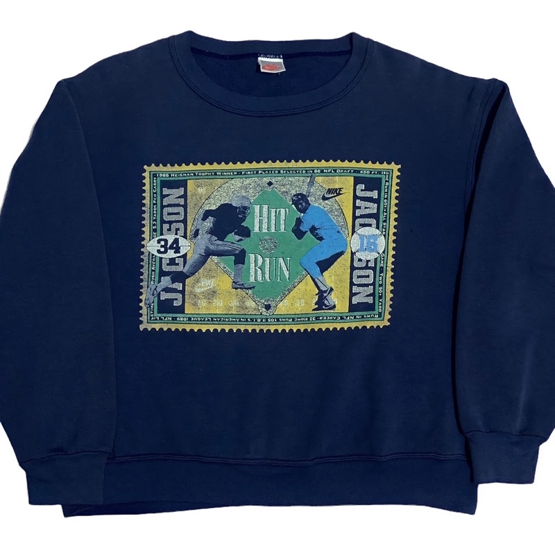 crewneck nike vintage  jackson hit&run 80s