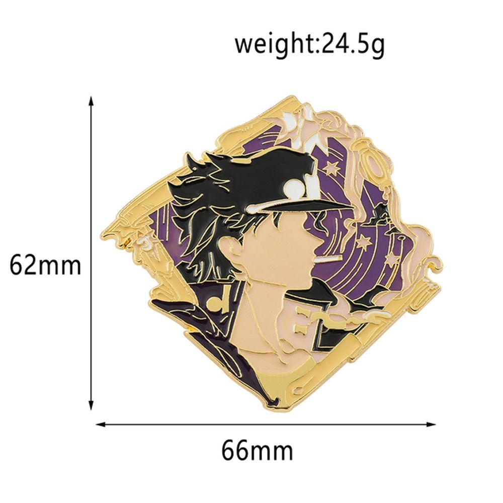 [Elegan] Jojo Bizarre Adventure Ransel Perhiasan Logam Bros Pakaian Dekorasi Kartun Lencana Pin Enamel Bros