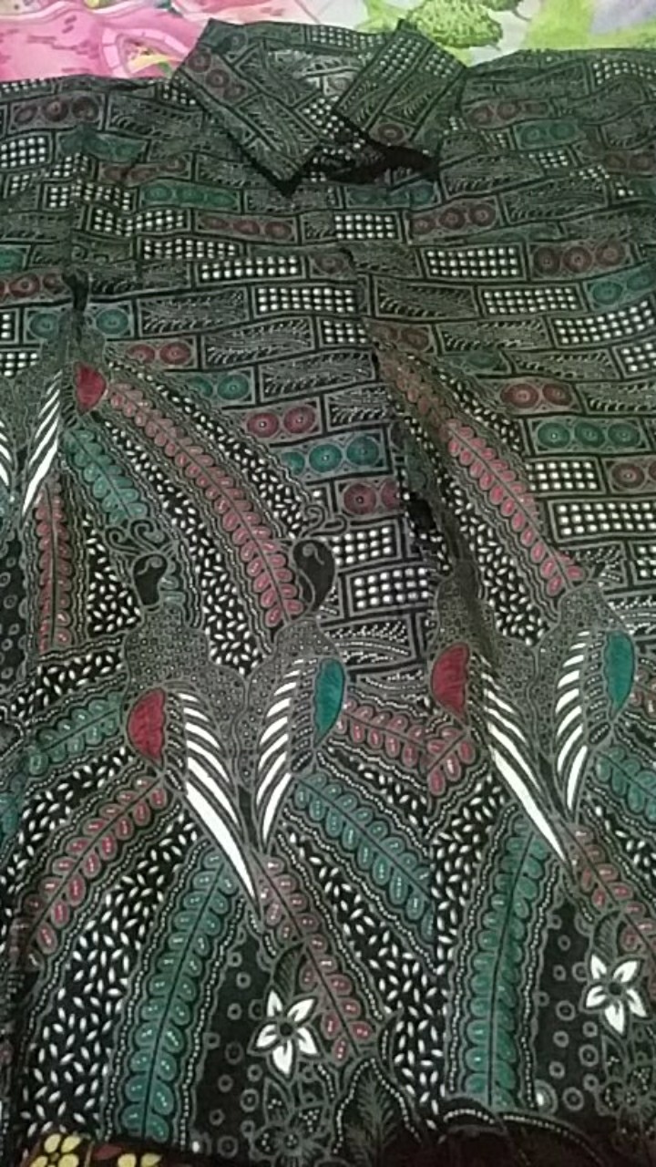 Bswart Batik Hrb026 Kenongo Hem Batik Abu Bata Kemeja Batik Pria Batik Jumbo Batik Bigsize