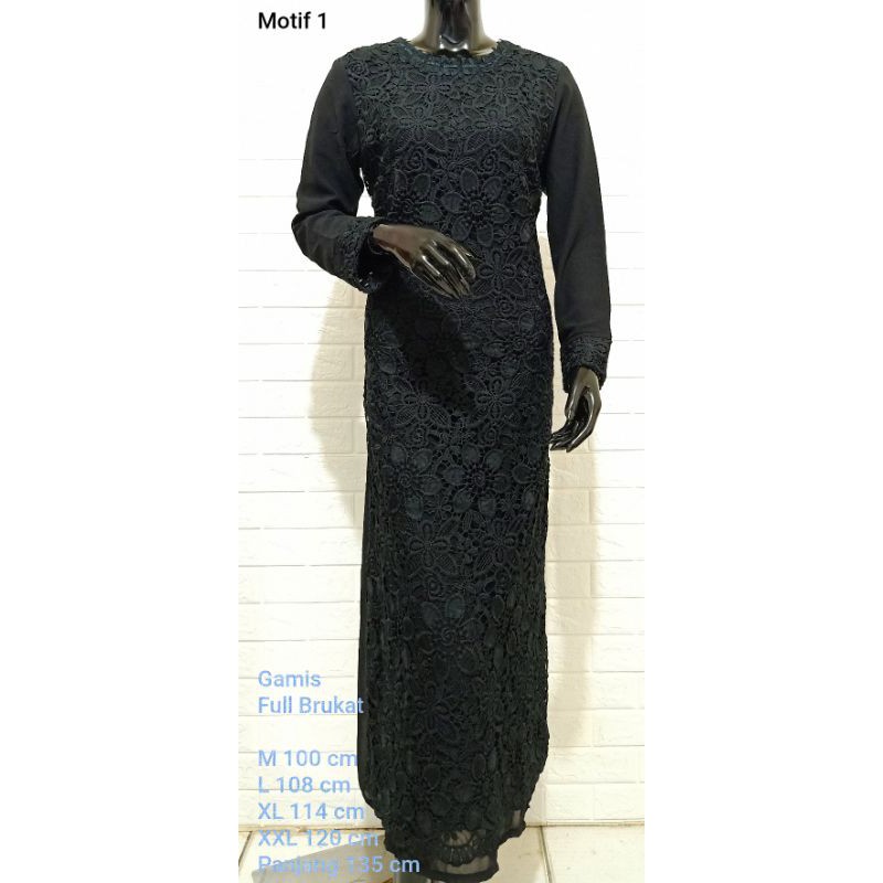 Gamis full brukat HAFIZAH