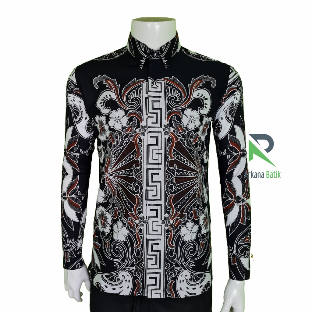 BATIK SLIMFIT Arkana ETHNIC Special Premium Kemeja Baju Pria Lengan Panjang Elegan Slimfit