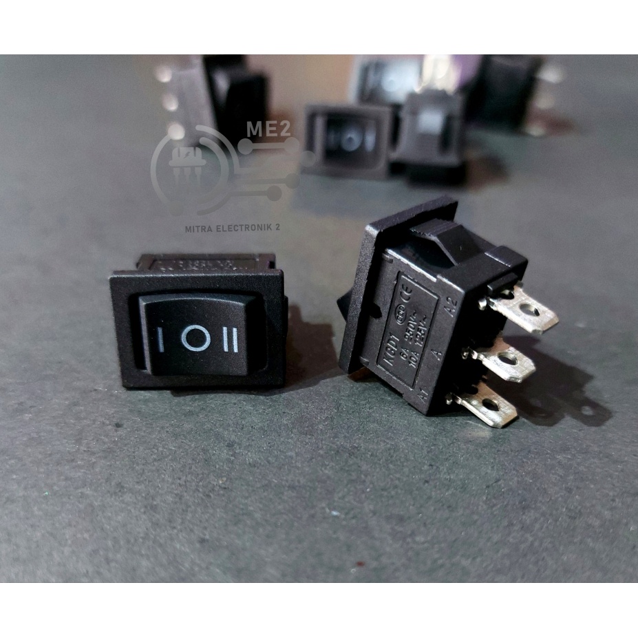 Saklar Rocker Switch On Off On 3 kaki 3 pin Kecil