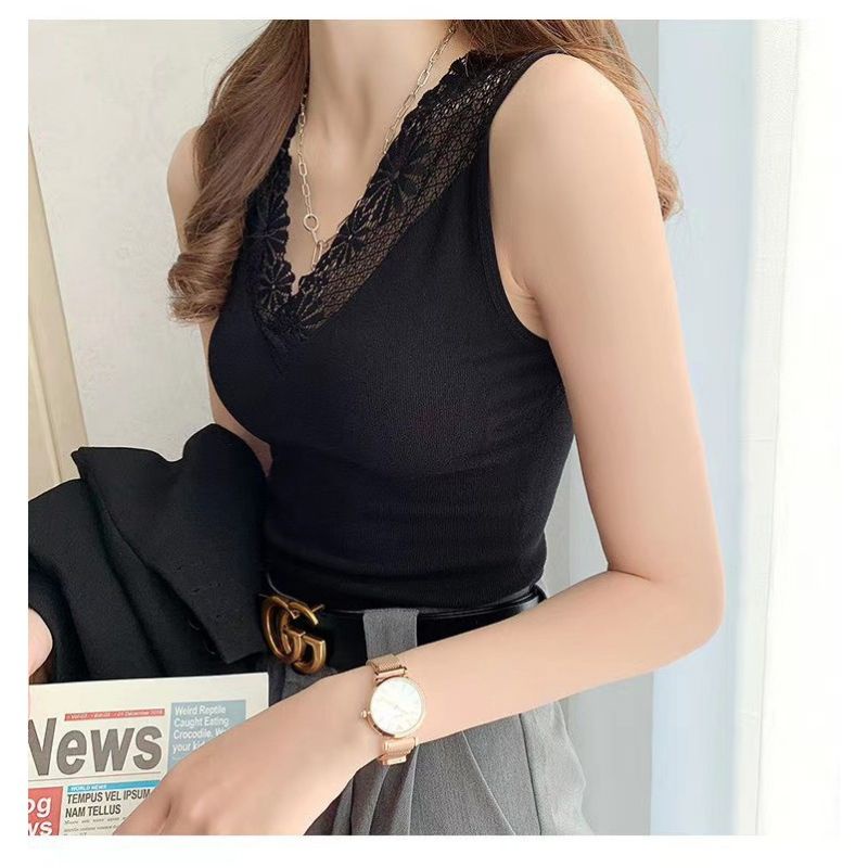 Tank Top Wanita / Tank Top Renda / Tank Top Bra Renda 805#