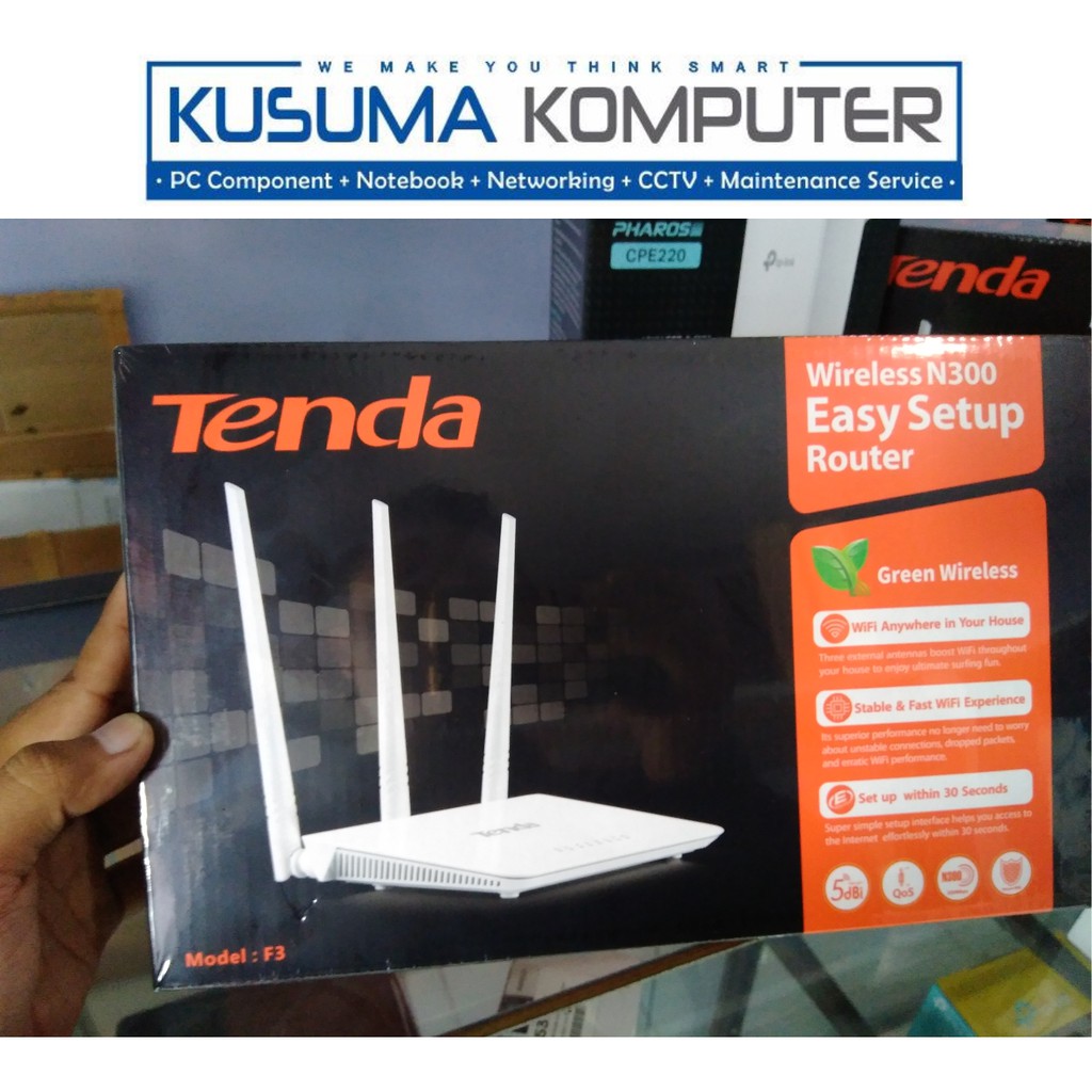 Tenda F3 Router Wifi 300Mbps router nirkabel