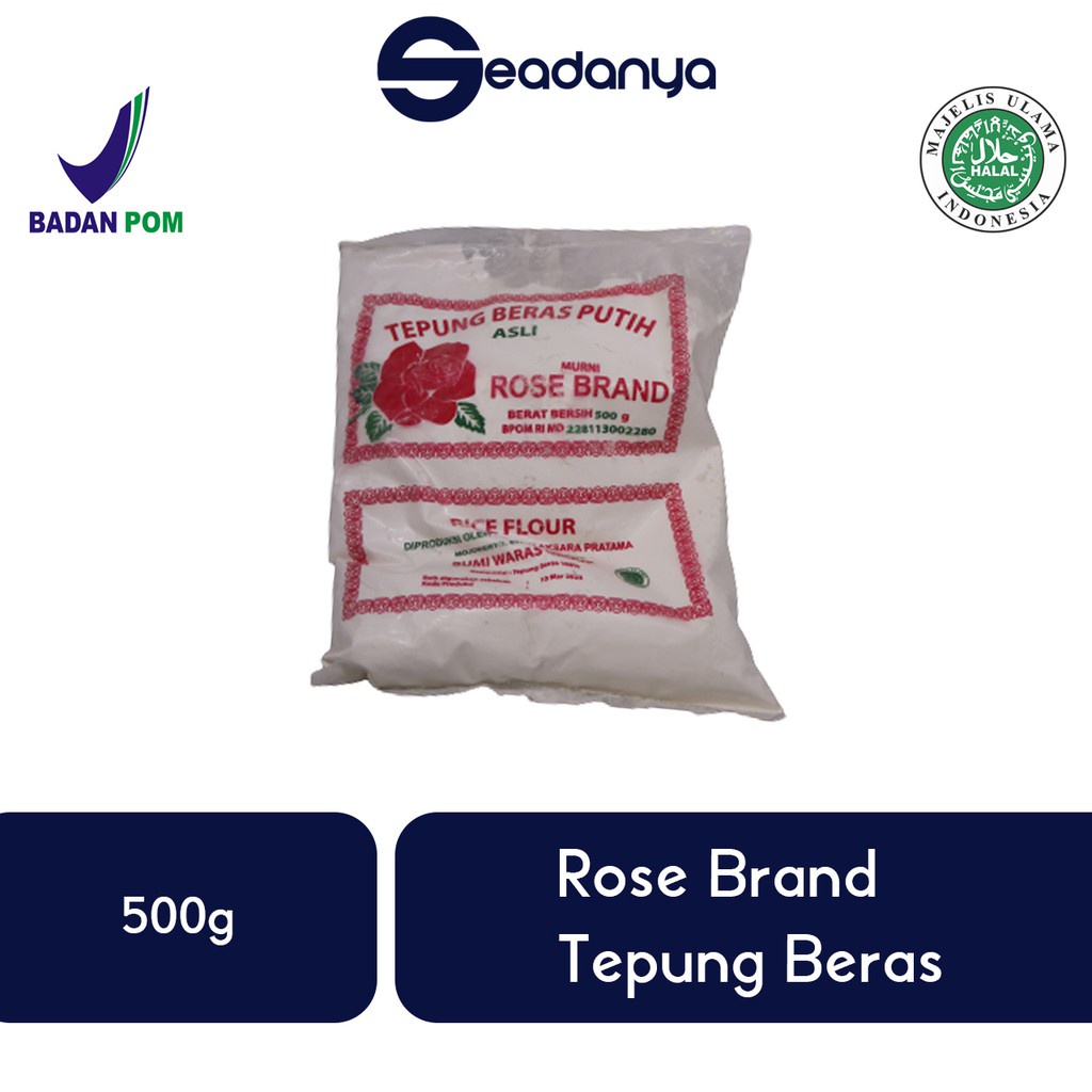 

Rose Brand Tepung Beras Putih Asli Rice Flour 500g -Halal BPOM