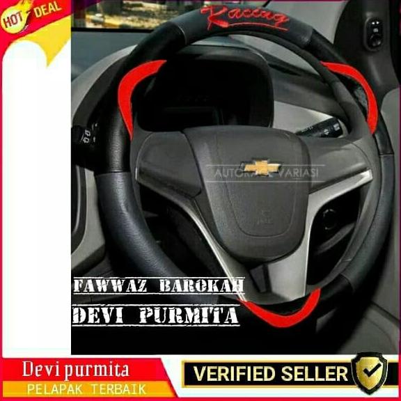 COVER SARUNG PELINDUNG STIR SETIR STEER RACING MOBIL AYLA MERAH