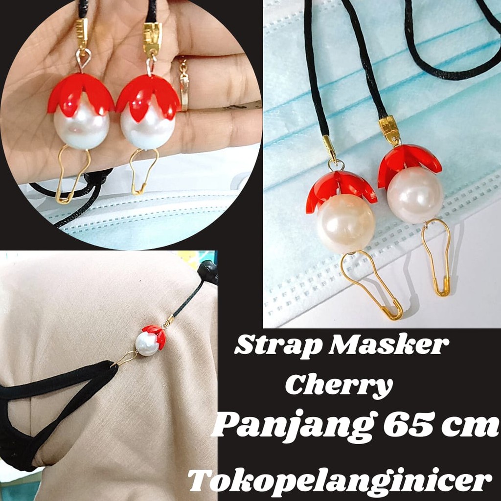 Kalung Strap Masker / Chain Strap Mask Kalung masker Mutiara Strap Mask Korea gantungan masker hijab