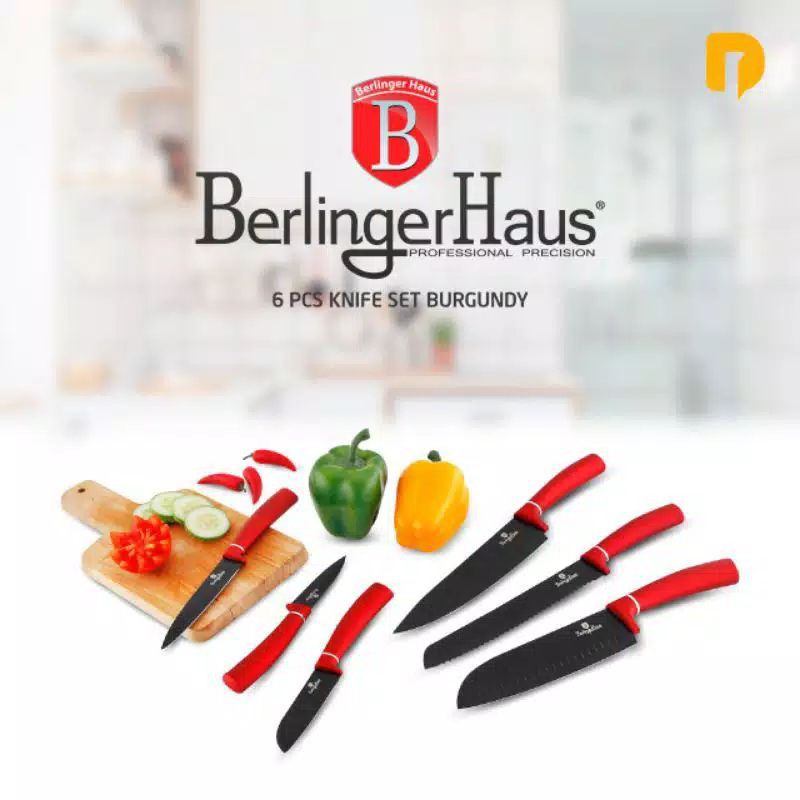 Berlinger Haus 6 Pcs Knife Set Burgundy