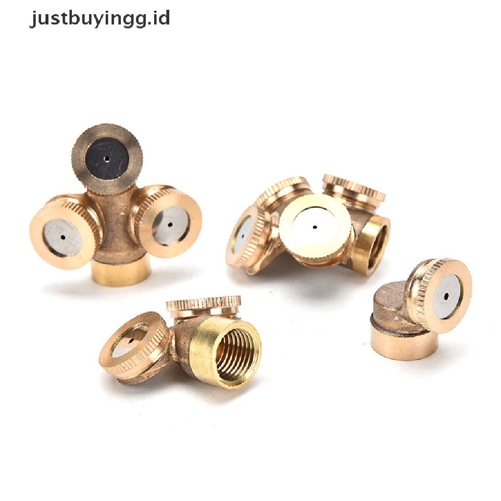 (Justbuyingg.Id) Nozzle Spray Misting Adjustable Bahan Kuningan Untuk Irigasi Taman