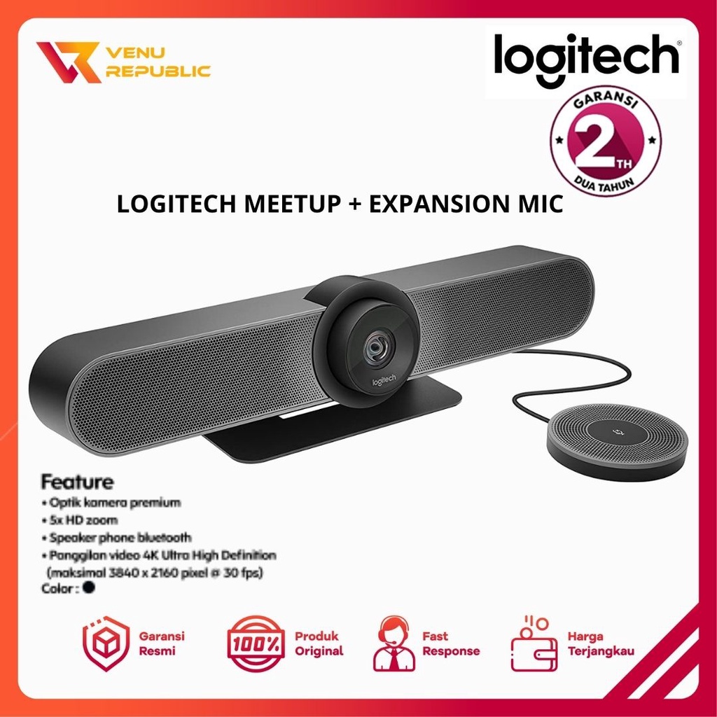 Logitech Meetup Video Conference Camera + Expansion Mic - 2 Tahun