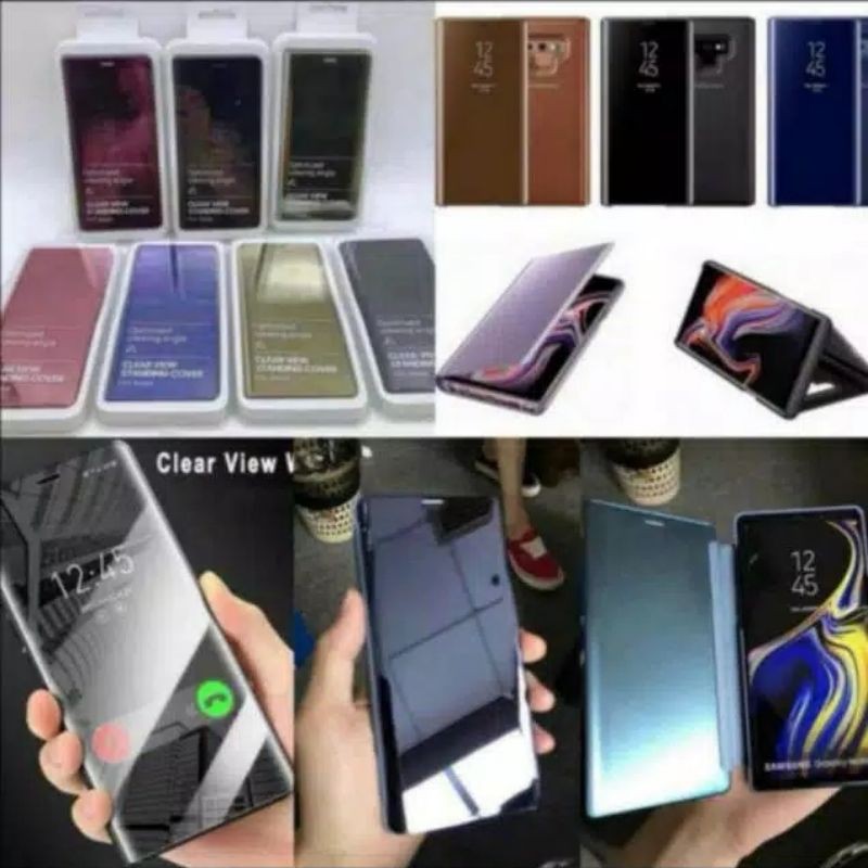 Vivo Y20 Y20i Y20A Y20s X50 Pro Clear View Flip Cover Miror kaca Case casing Standing sarung