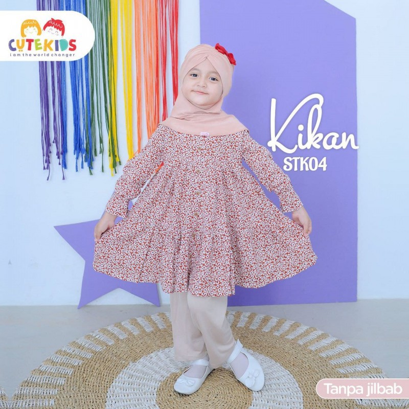 Cute Kids - Set Tunik Kikan STK04 Brown pakaian anak
