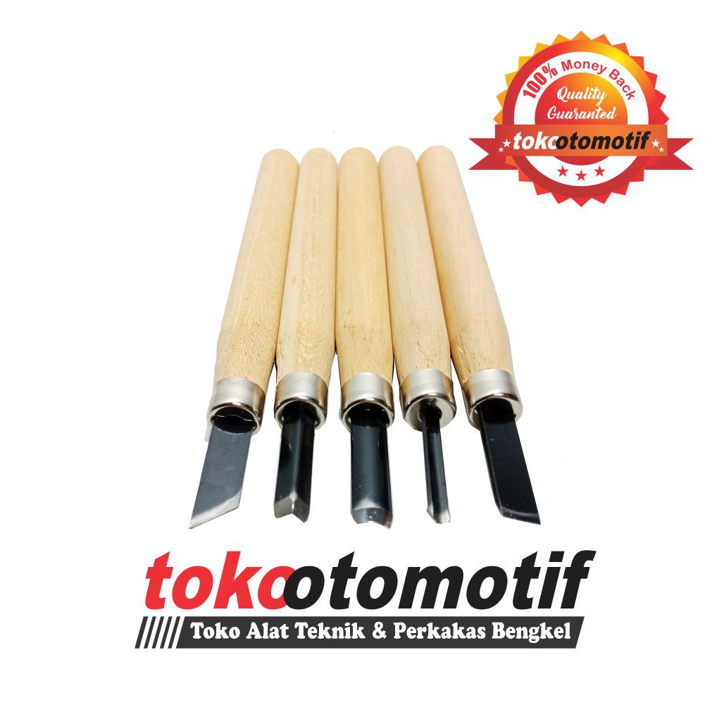 5 Pcs Wood Carving Set (18-211) SELLERY / Alat Ukir Kayu / Pahat Kayu