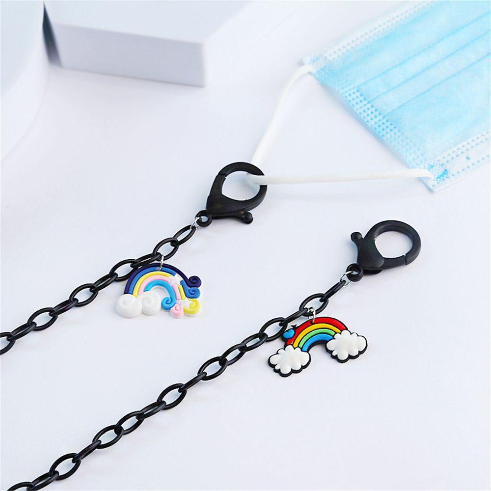 Lily Rantai Penutup Wajah Lanyard Anti Hilang Multicolor Rantai Akrilik Rantai Kacamata