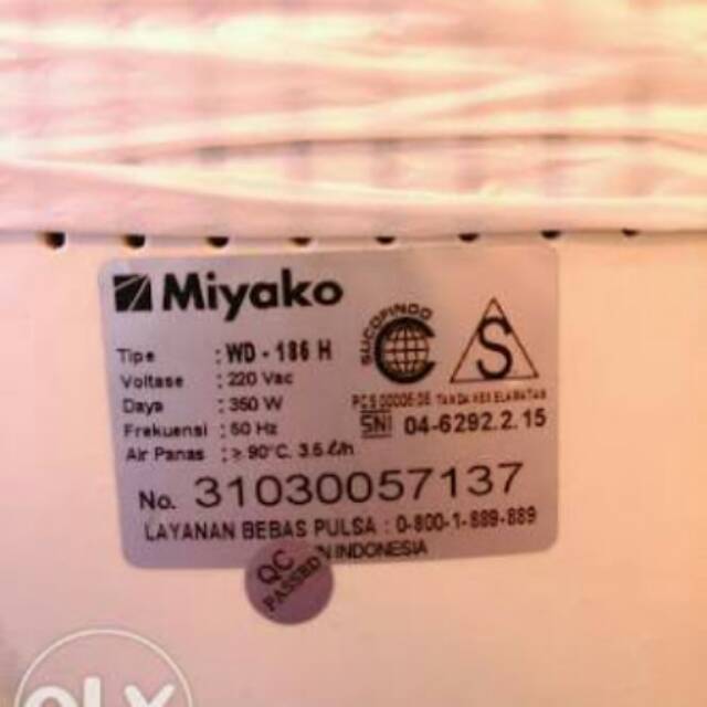 Miyako Water Dispenser Air WD 186 H - WD186