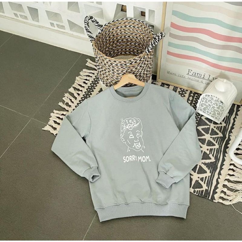 Sweater sorry mom fashion remaja wanita