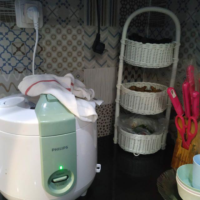 Tempat Rak bumbu bawang telur rotan sintetis 3 susun Tempat Rak bumbu bawang telur rotan sintetis 3 susun