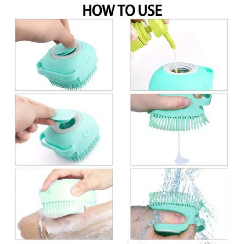 SPONGE MANDI SILIKON SIKAT BADAN DISPENSER SHOWER BRUSH SILICONE