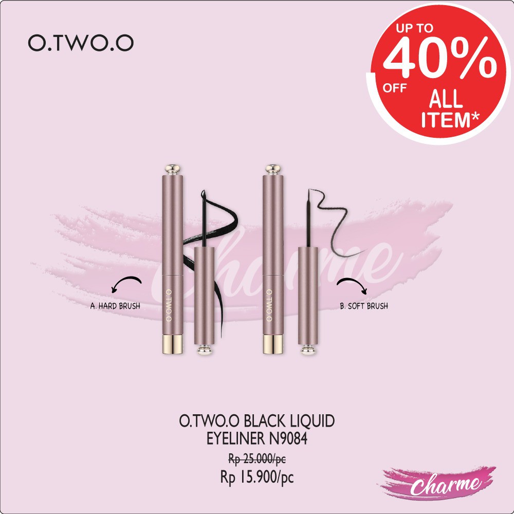 (READY &amp; ORI) O.Two.O Otwoo Eyeliner Black Pensil Pen Cair Liquid Silk Ultra Waterproof 9084