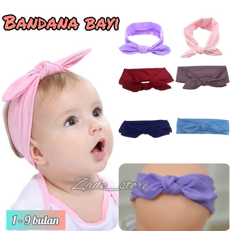 bandana bayi kelinci 0-3 tahun bando anak elastis pita rambut  aksesoris rambut anak bandana anak pita donat murah