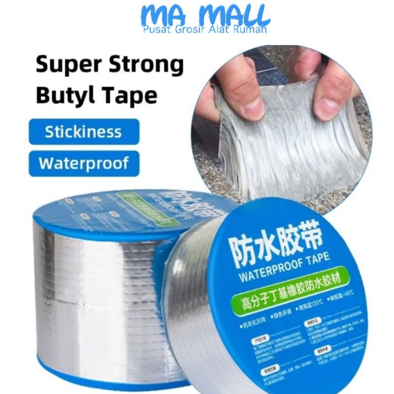 Lakban Anti Bocor 3M 5M Lem Anti Air Aluminium Foil Solasi Aluminium Waterproof