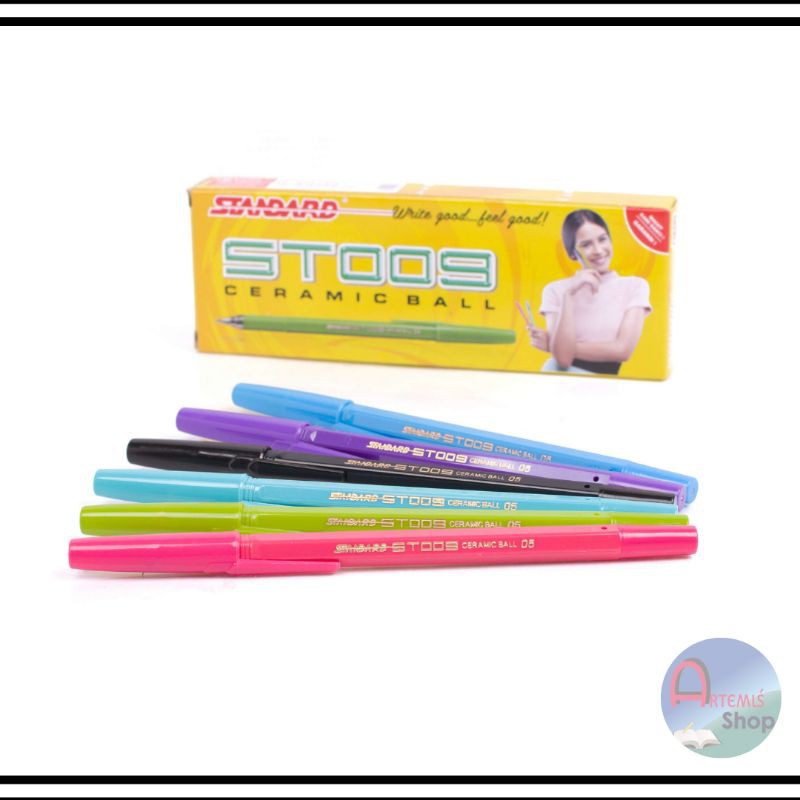 

Pulpen STANDARD ST009 Ceramic Ball 0.5 mm Isi 12 pcs